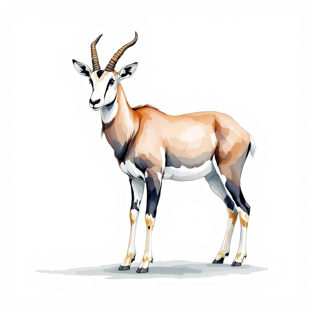 Illustration representing Addax (Addax)