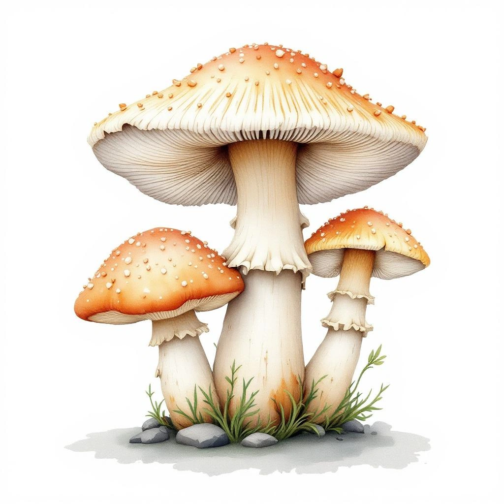 Illustration representing Gilled Mushrooms (Agaricales)