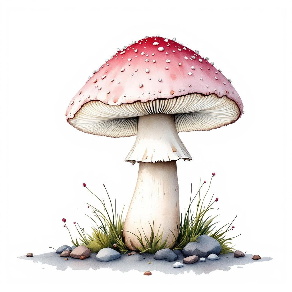 Illustration representing Button Mushrooms (Agaricus)