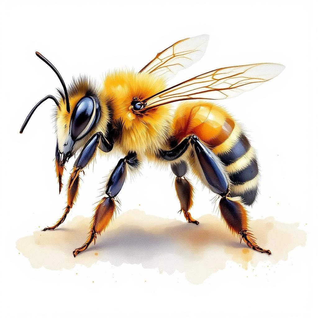Illustration representing Honey Bees (Apis)