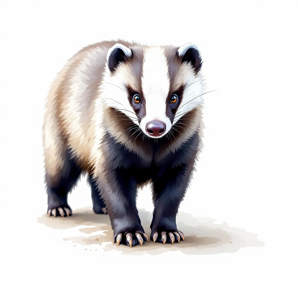 Asian Badger (Meles leucurus)