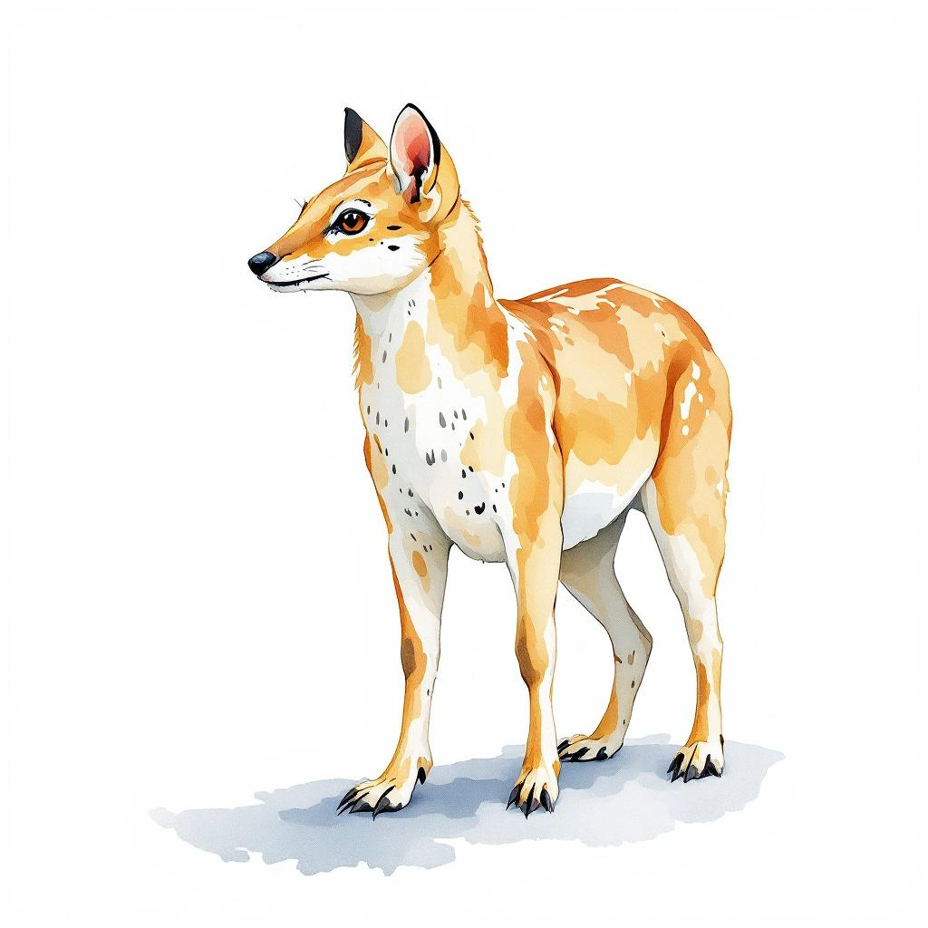 Watercolor illustration of Bower s Berylmys (Berylmys bowersi)