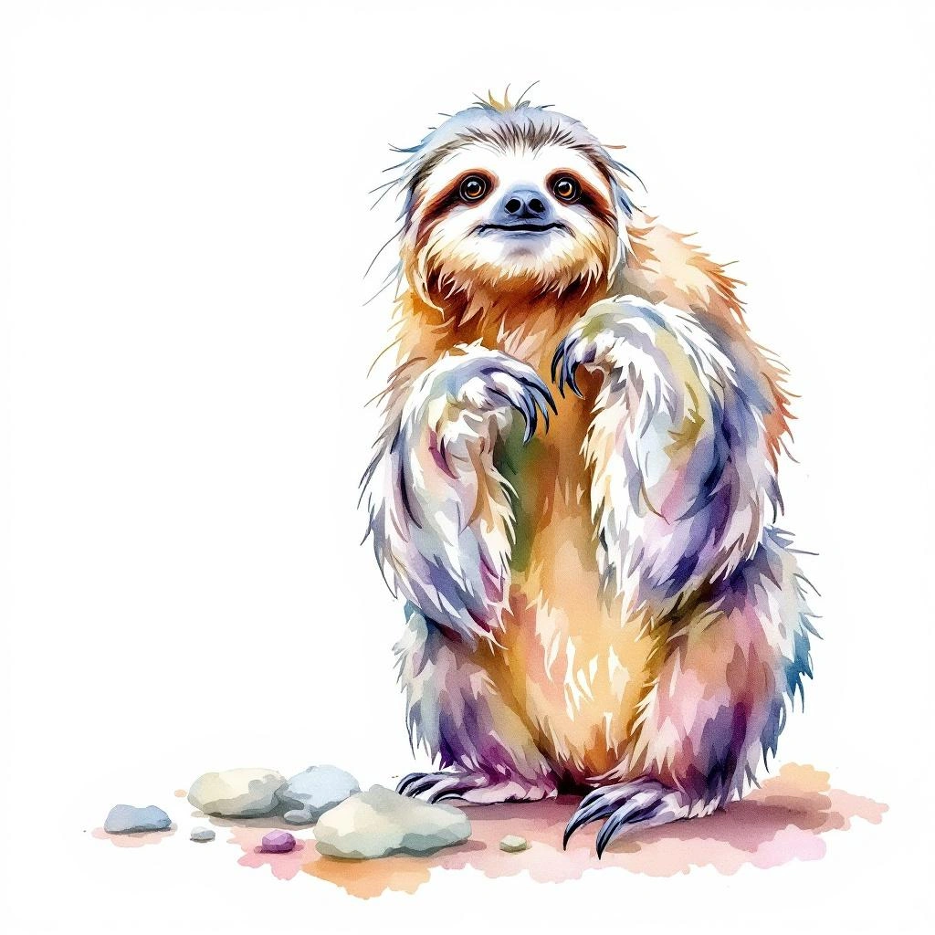 Illustration representing Three-toed Sloths (Bradypodidae)
