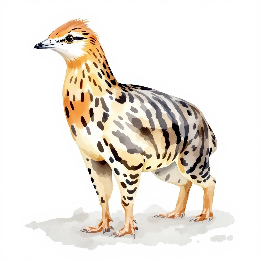 Watercolor illustration of Brown palm civit, Jerdon's palm civit (Paradoxurus jerdoni)