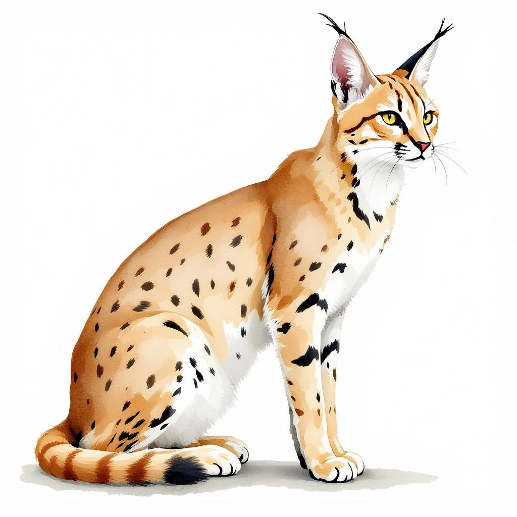 Illustration representing Caracal (Caracal)