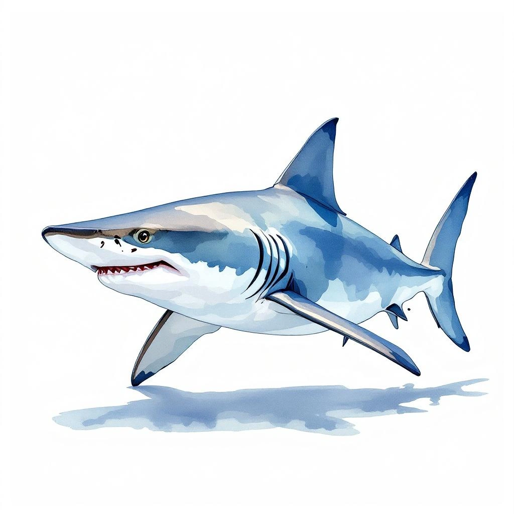 Illustration representing 흉상어목 (Carcharhiniformes)
