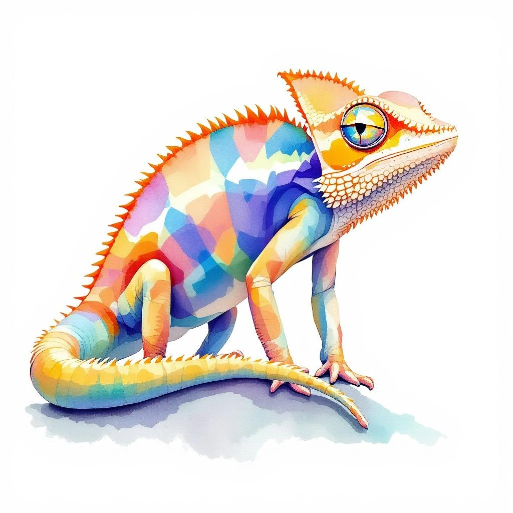 Illustration representing Chameleons (Chamaeleo)