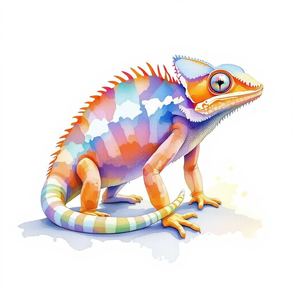 Illustration representing Chameleons (Chamaeleonidae)