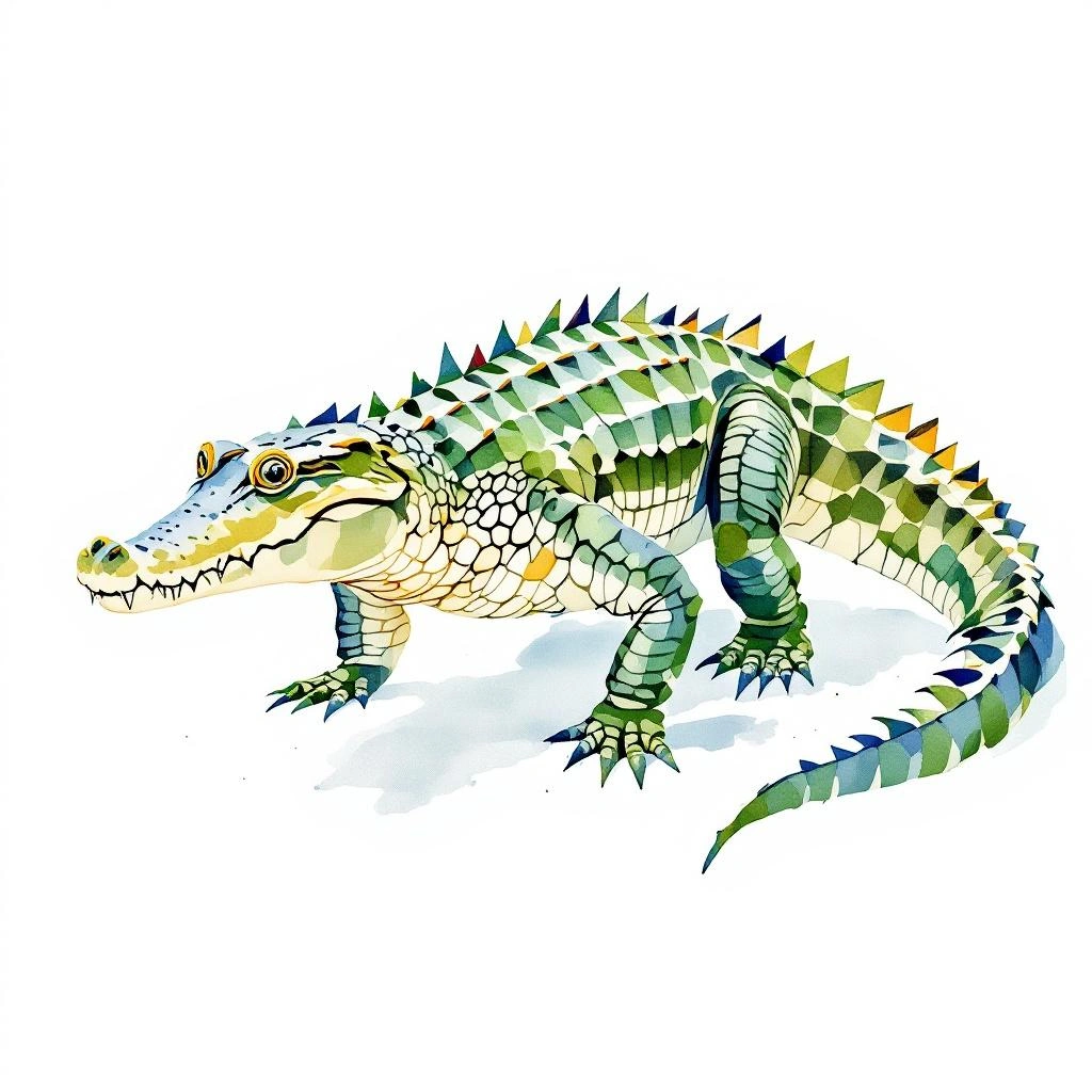 Illustration representing True Crocodiles (Crocodylus)