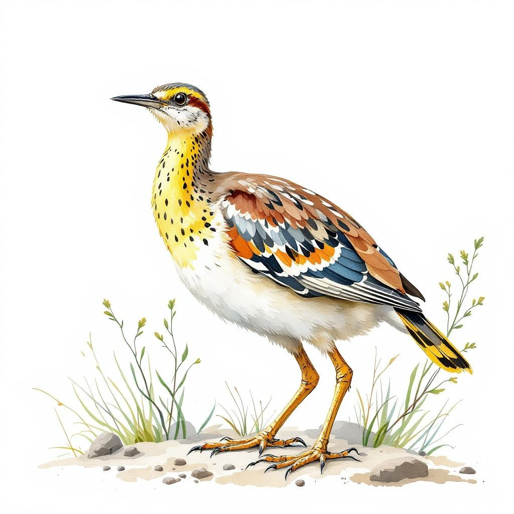 Watercolor illustration of Eastern Barbastelle (Barbastella leucomelas)