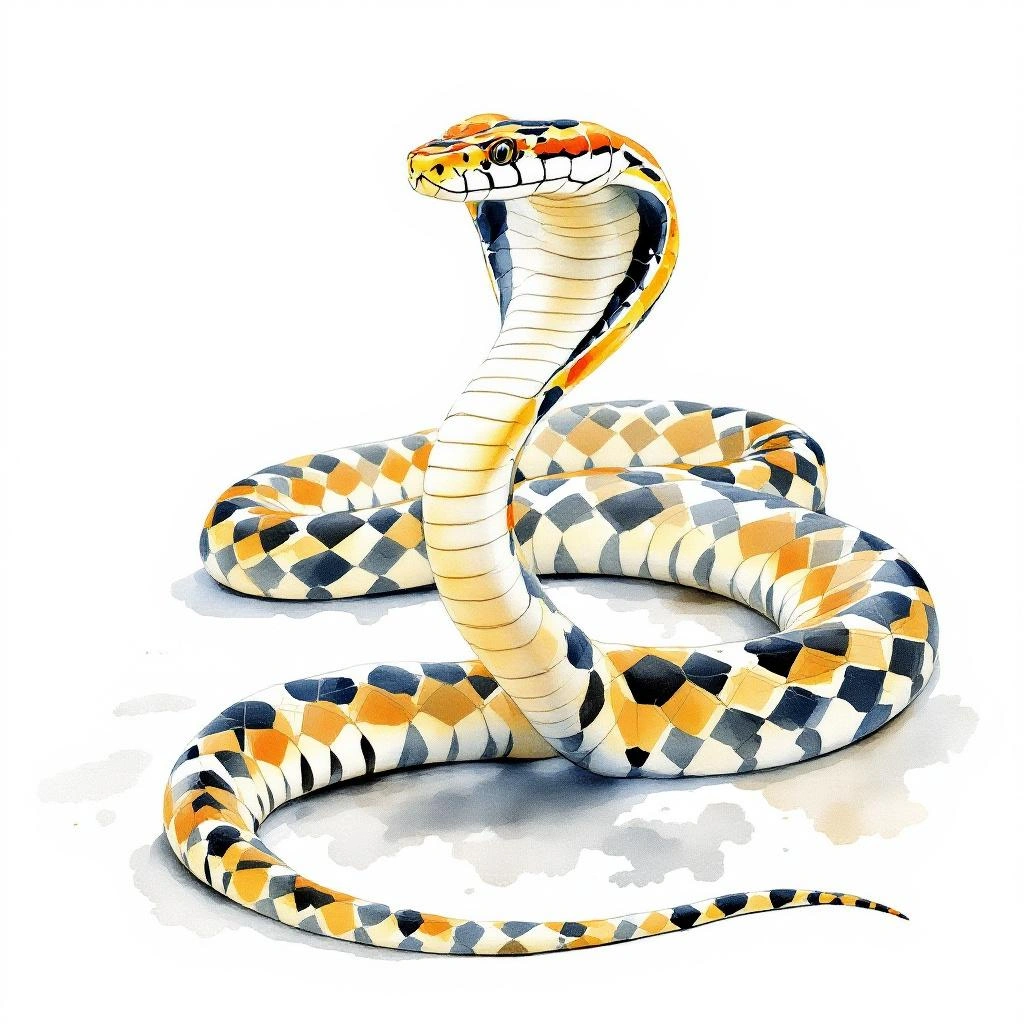 Illustration representing Cobras & Coral Snakes (Elapidae)