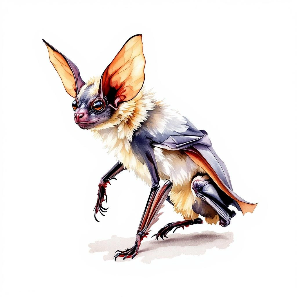 Blumennasen-Fledermaus (Anthops ornatus)