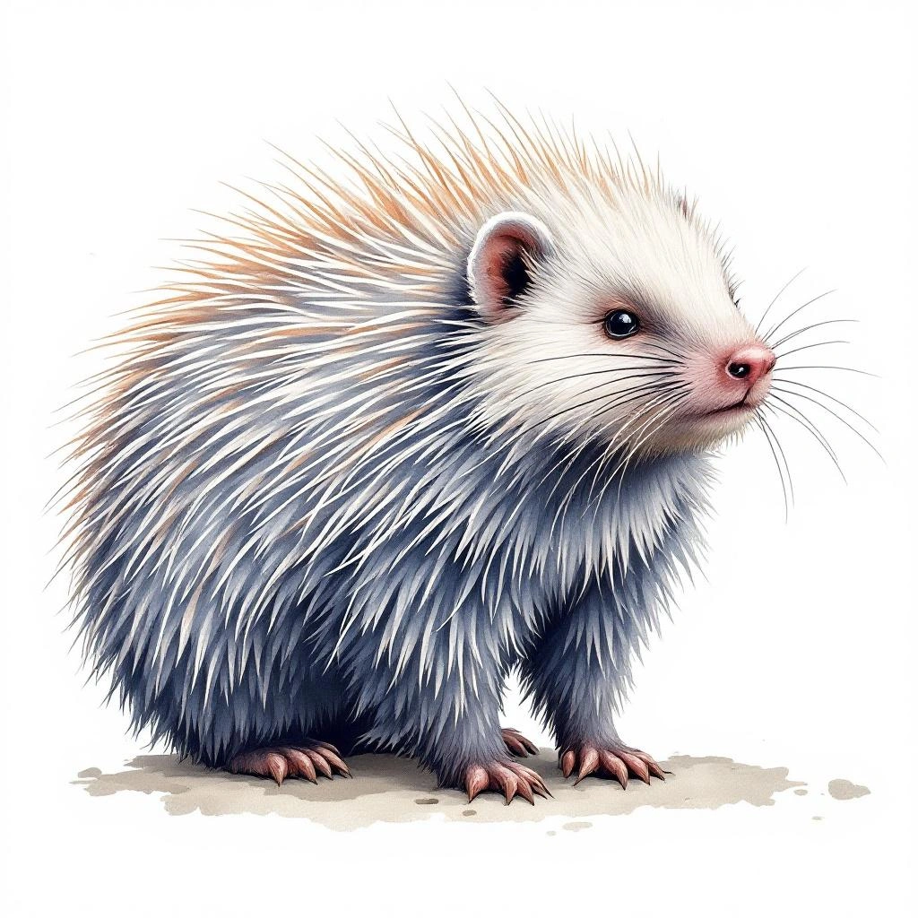 Frosted Hairy Dwarf Porcupine