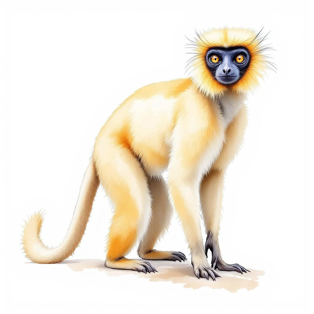 Golden-crowned Sifaka