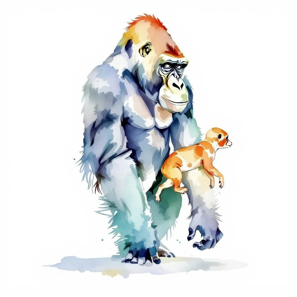 Illustration representing Gorillas (Gorilla)