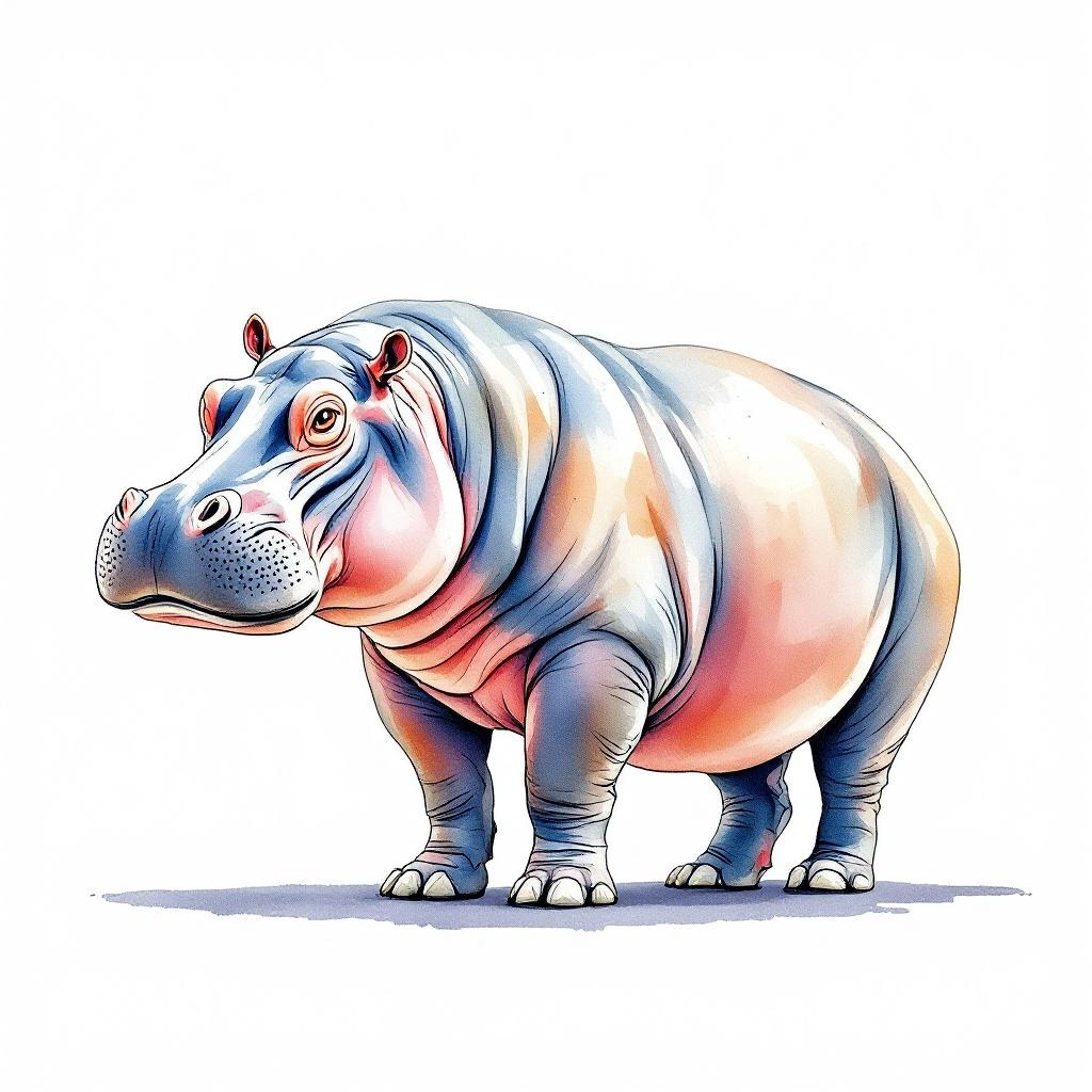 Illustration representing Hippos (Hippopotamus)