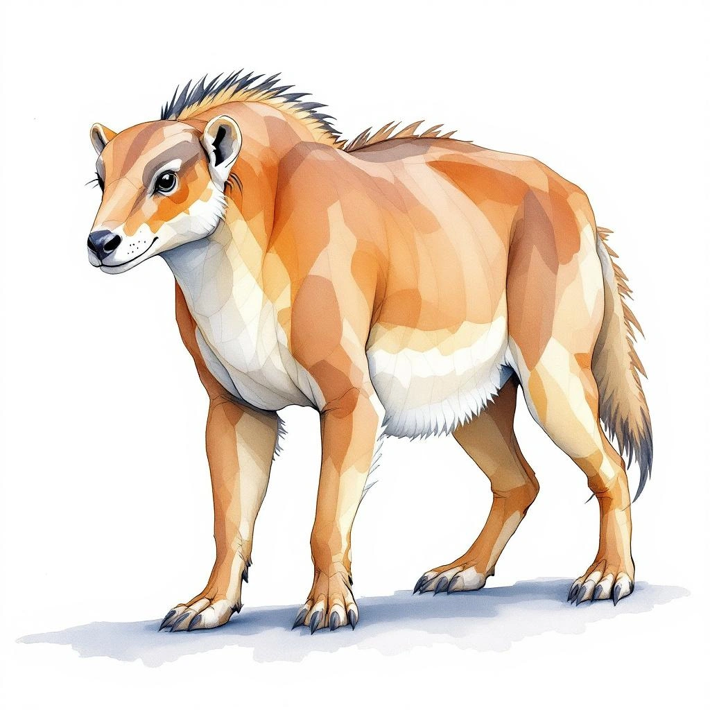 Watercolor illustration of Junín Akodont (Akodon juninensis)