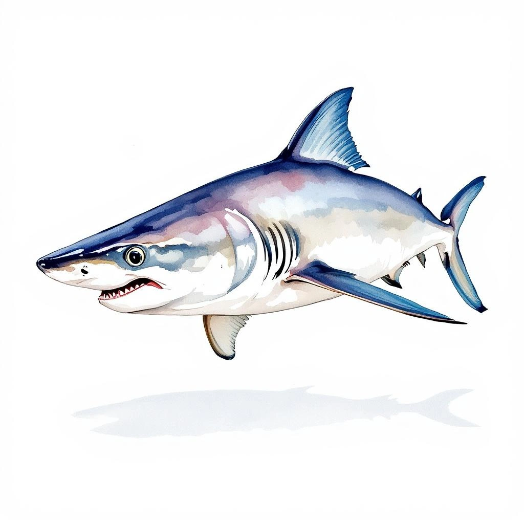 Illustration representing Mackerel Sharks (Lamnidae)