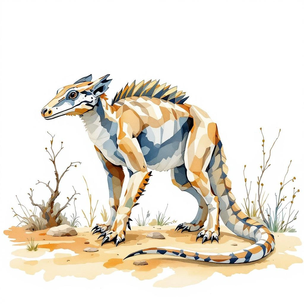 Watercolor illustration of Lindbergh's akodont (Akodon lindberghi)