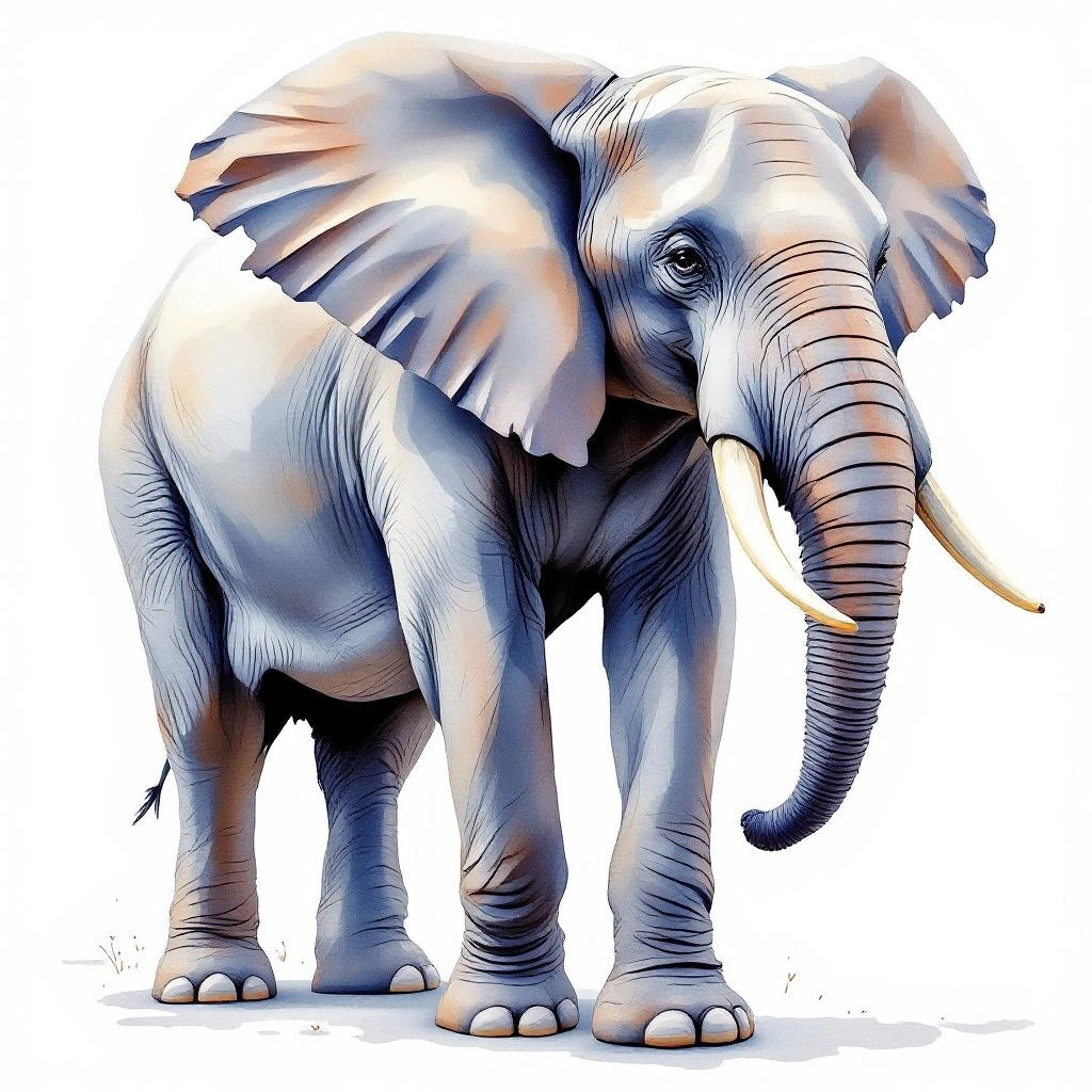 Illustration representing African Elephants (Loxodonta)