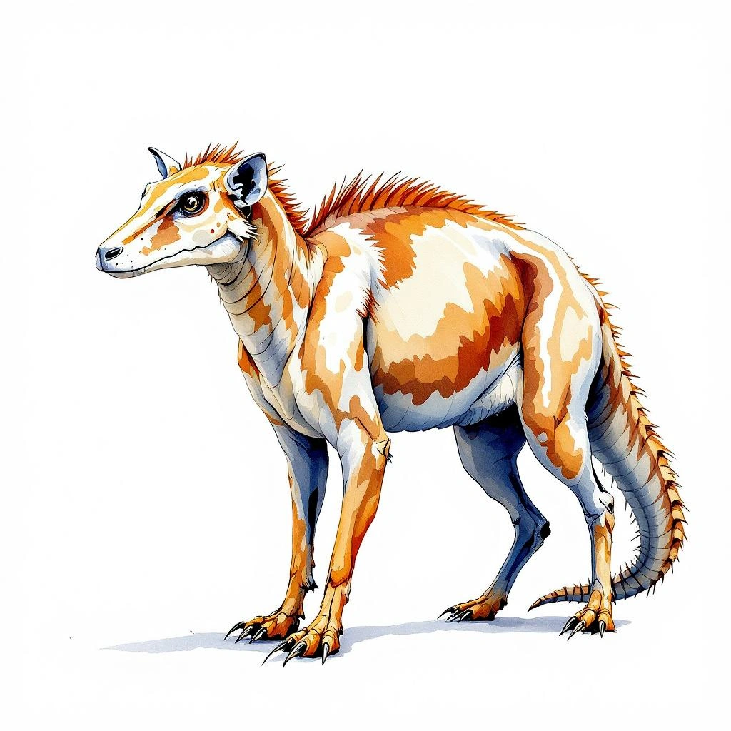 Watercolor illustration of Molina s Akodont (Akodon molinae)