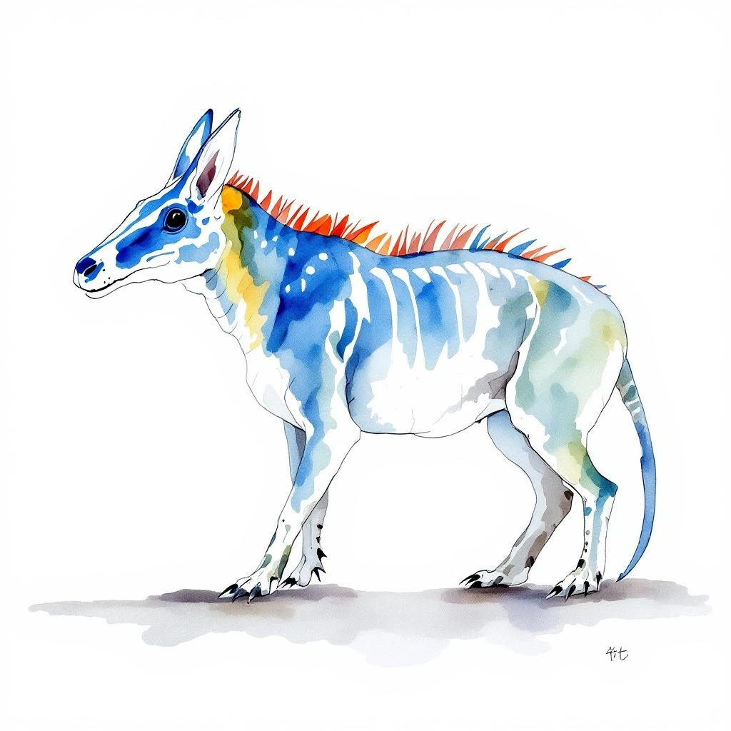Watercolor illustration of Montane Akodont (Akodon montensis)
