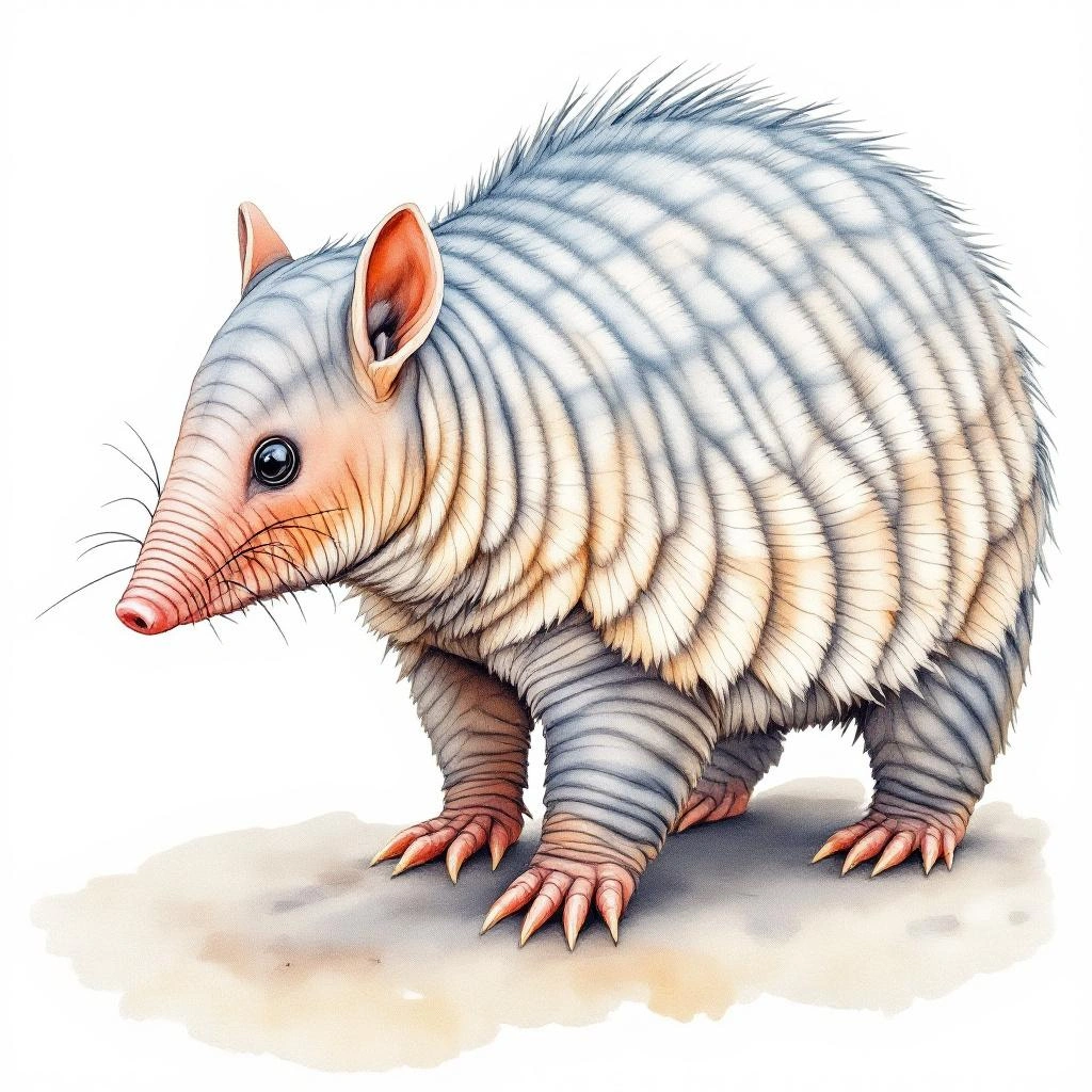 Armadillo Cola de Trapo (Cabassous centralis)
