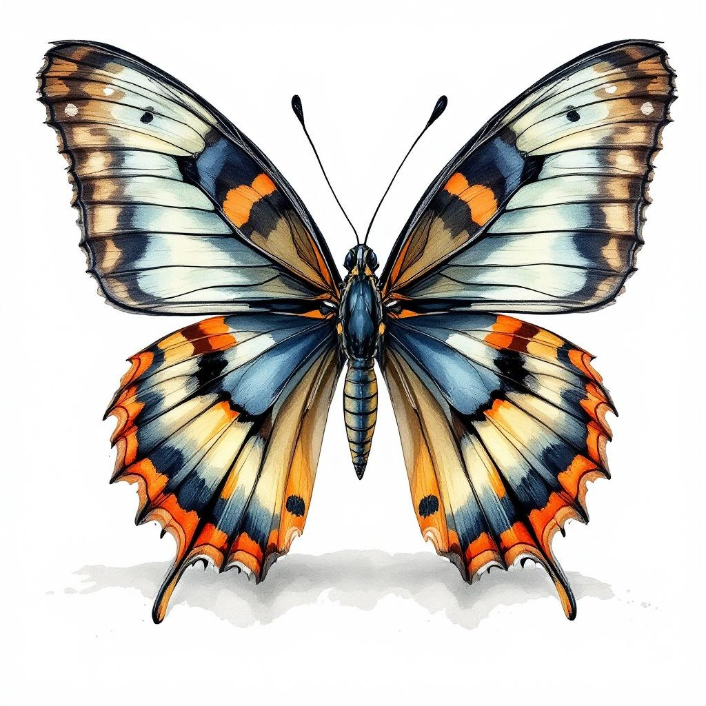Illustration representing Brush-footed Butterflies (Nymphalidae)