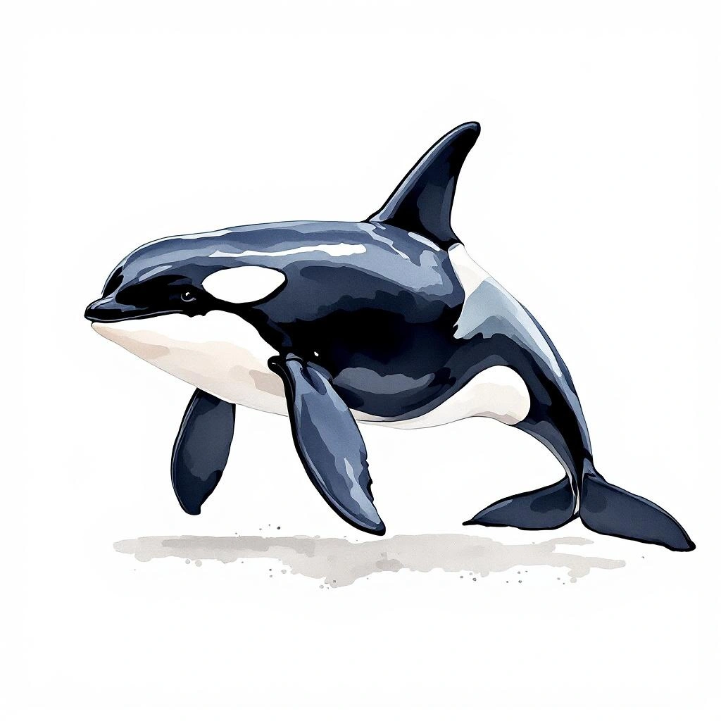 Illustration representing Orcas (Orcinus)
