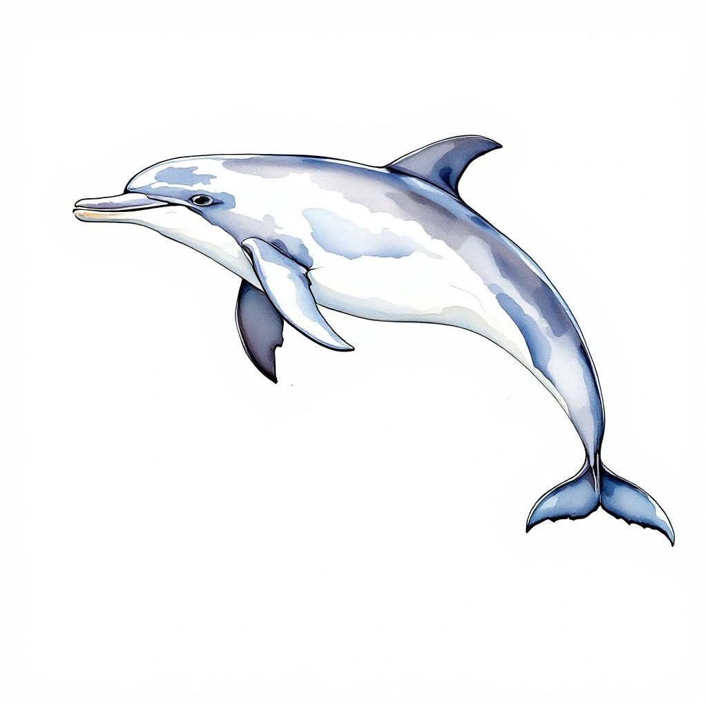 Delfín costado blanco