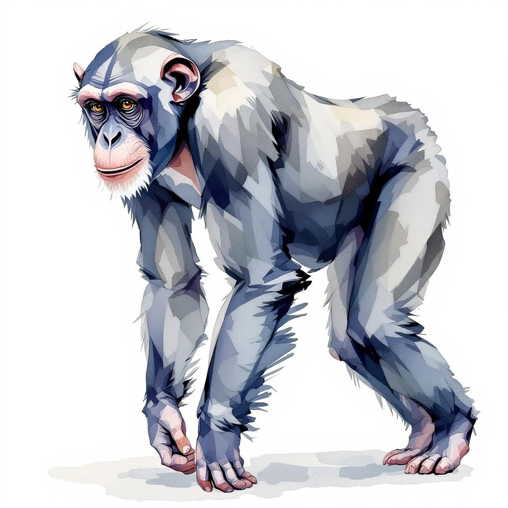 Illustration representing Chimpanzees (Pan)