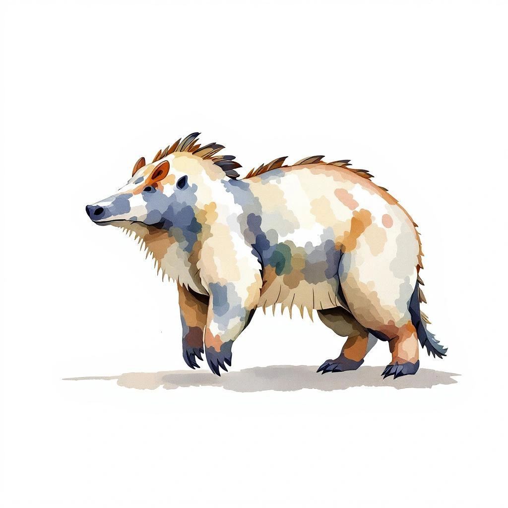 Watercolor illustration of Patagonian Akodont (Akodon iniscatus)