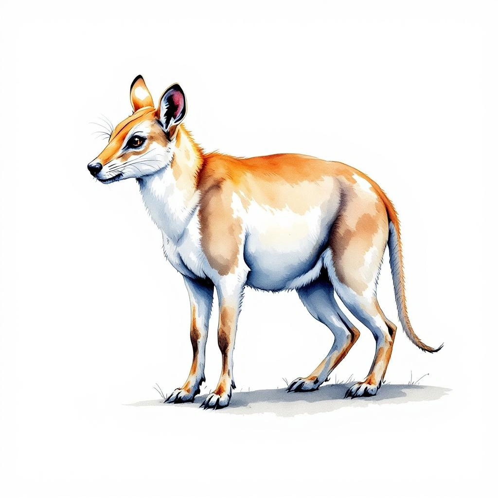 Watercolor illustration of Phillips s Srilankamys (Srilankamys ohiensis)