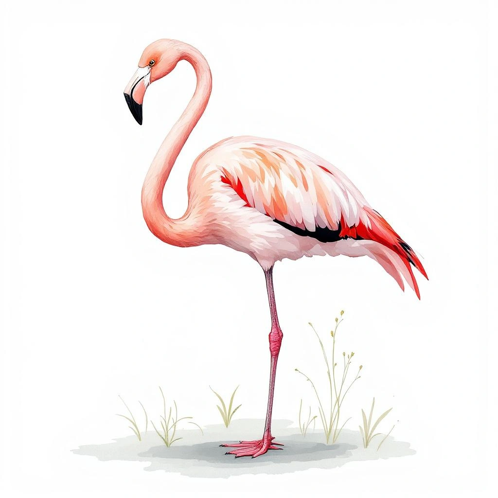 Illustration representing Flamingos (Phoenicopteriformes)