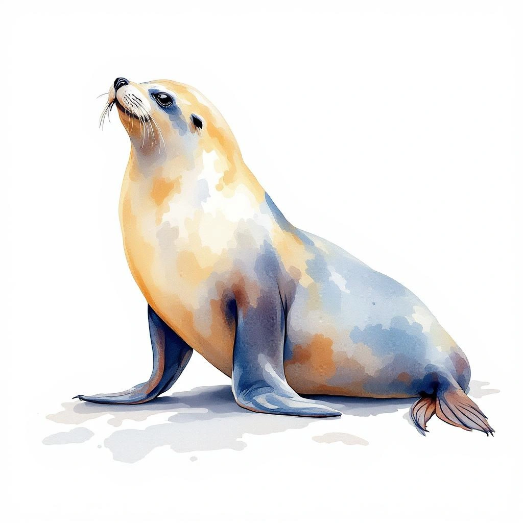 Illustration representing Seals & Sea Lions (Pinnipedia)