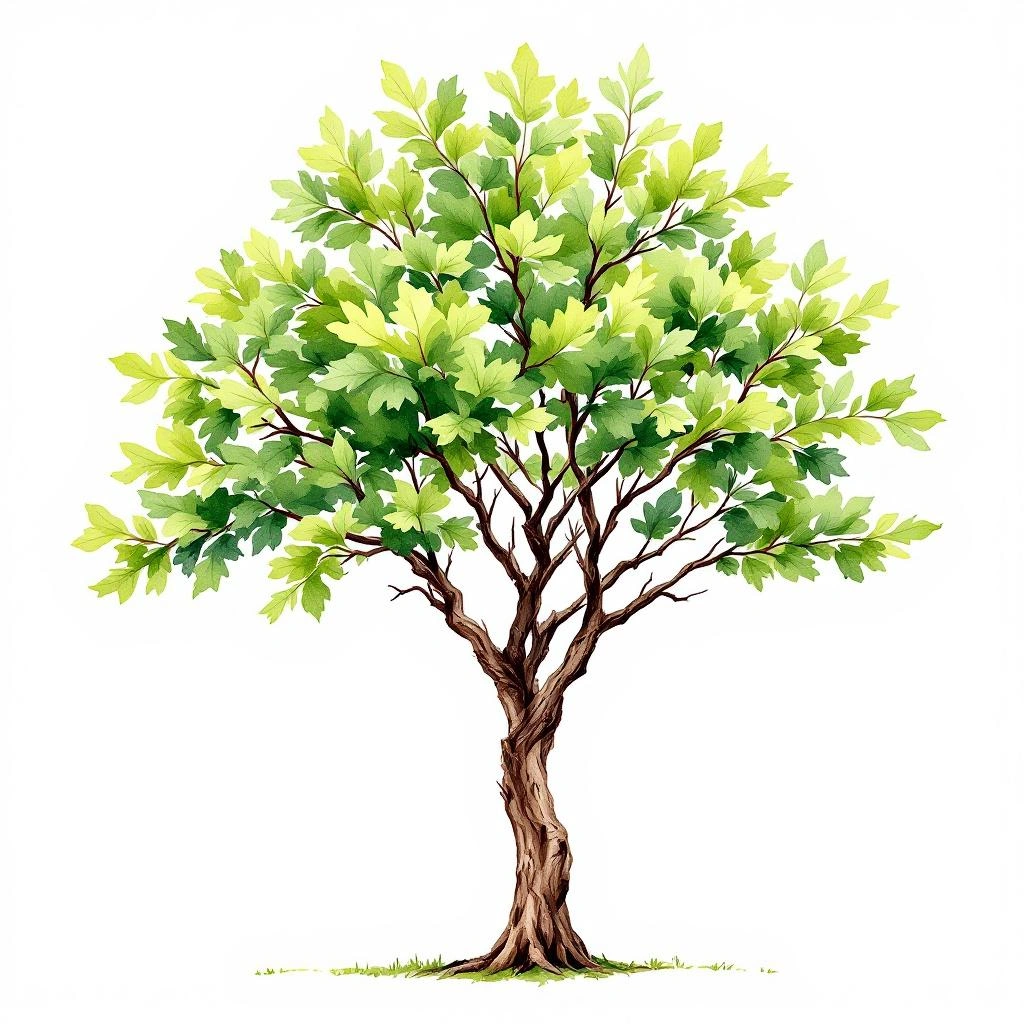 Illustration representing Oaks (Quercus)