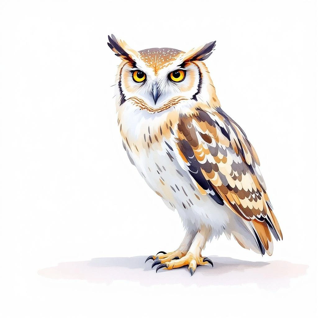 Illustration representing True Owls (Strigidae)