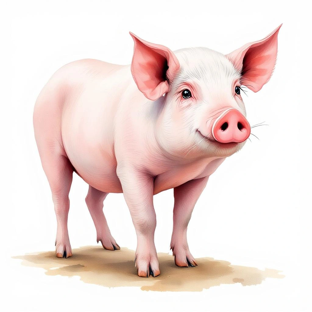 Illustration representing Pigs (Sus)