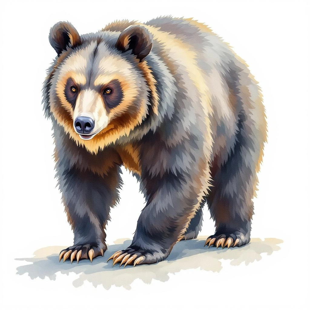 Illustration representing Spectacled Bears (Tremarctos)