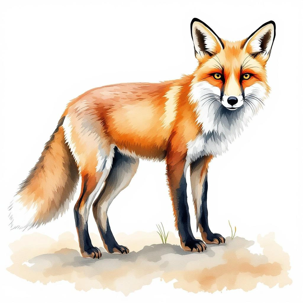 Illustration representing Foxes (Vulpes)